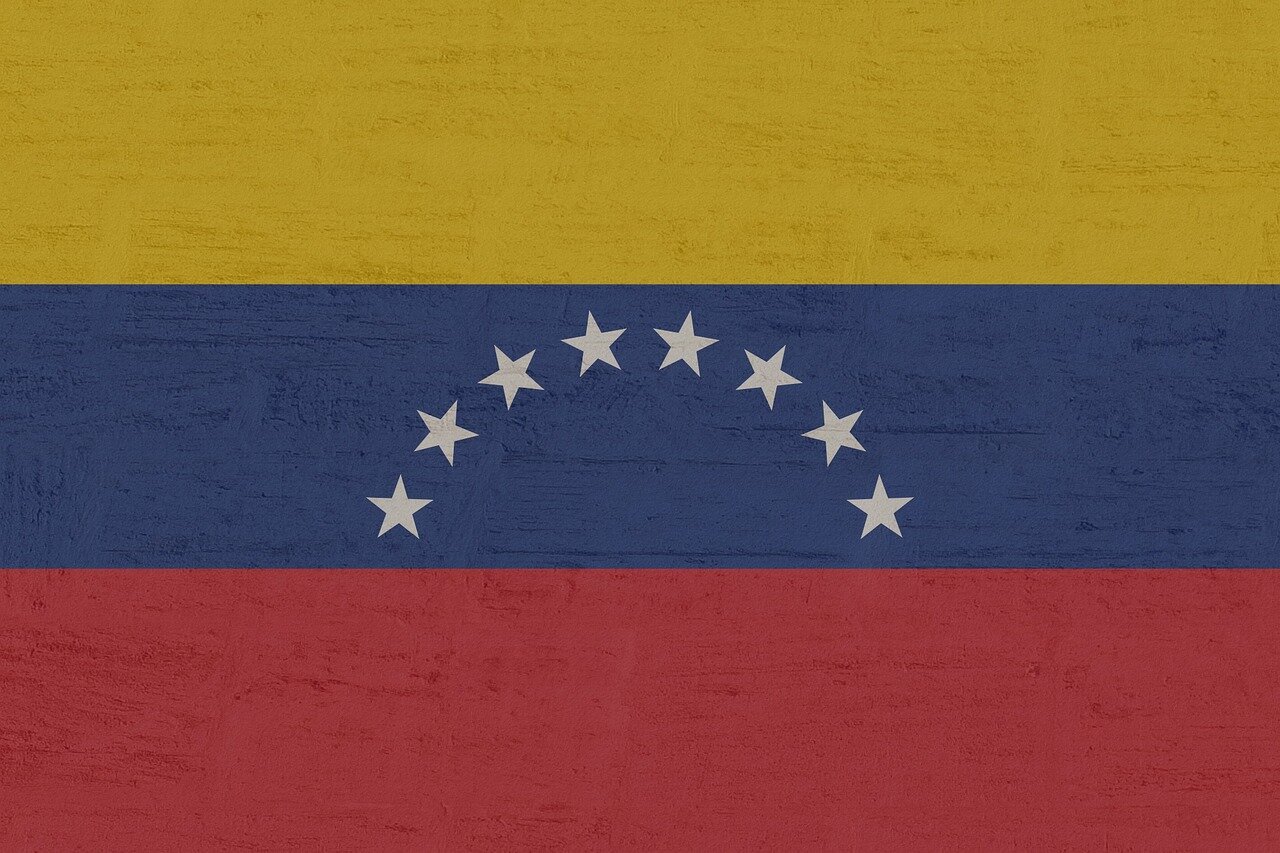 A map illustrating the airspace restrictions around Venezuela, showcasing the areas affected by the closure