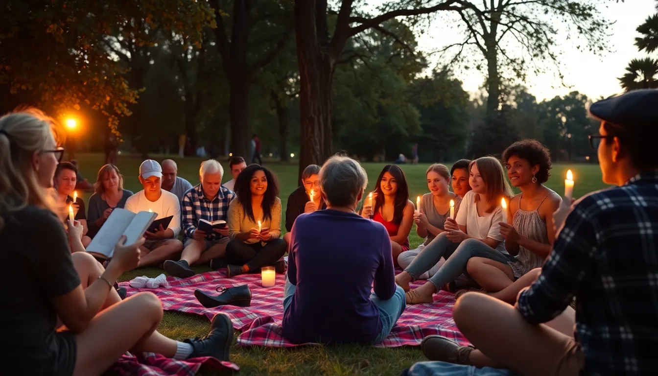 A community event where individuals engage in meaningful conversations, inspired by the legacy of authentic connections