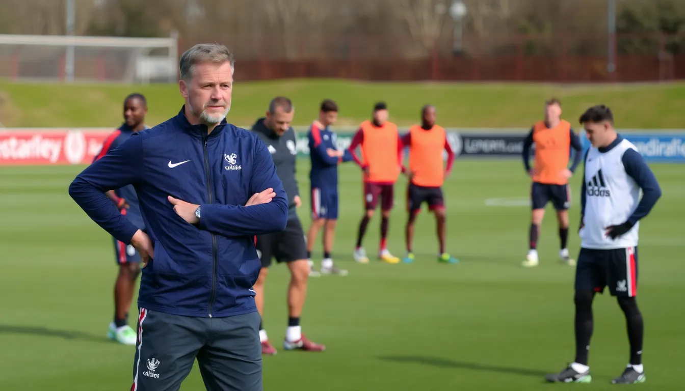 The team practices on the field, with players adjusting to new roles in preparation for the upcoming match against Barnsley