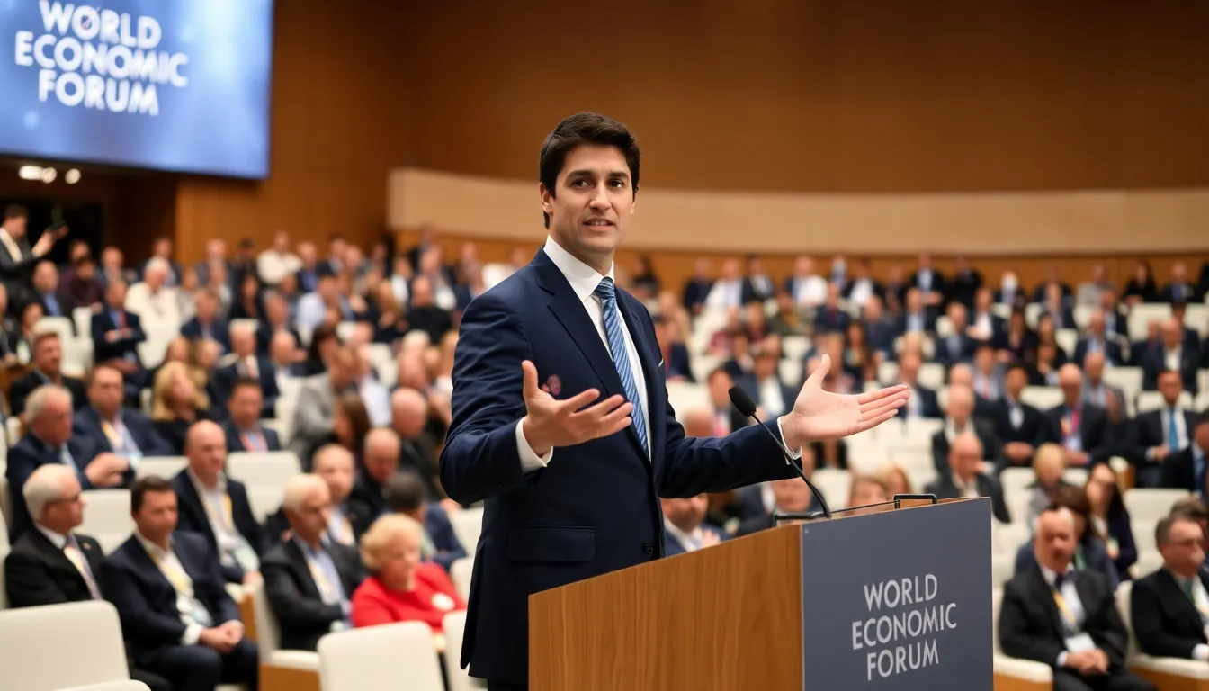 A diverse group of participants at the World Economic Forum engage in discussions on social justice and equitable governance, reflecting a commitment to change