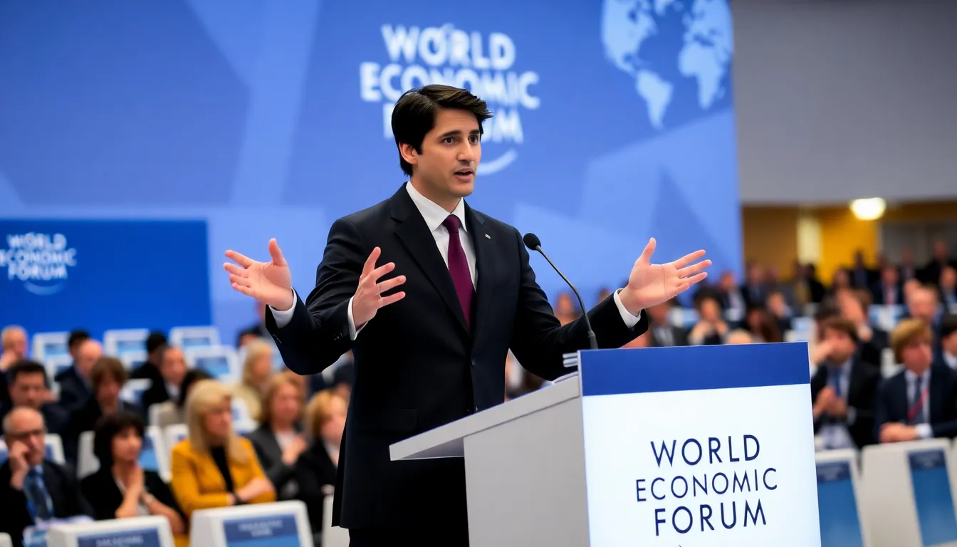 The backdrop of Davos showcases the urgency of addressing climate change and economic disparities as leaders strategize for a sustainable future