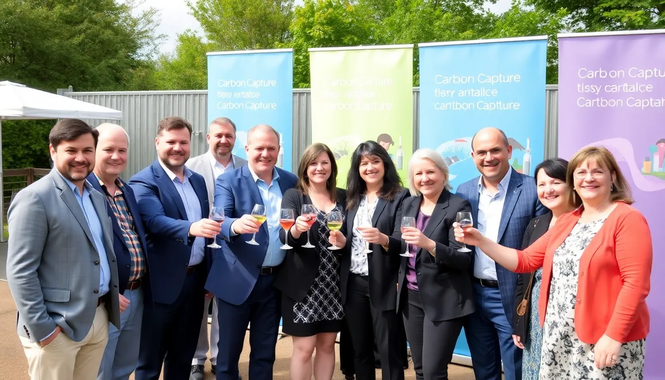 A meeting of government officials and environmental advocates strategizing on policies to support carbon capture technology and achieve netzero emissions goals
