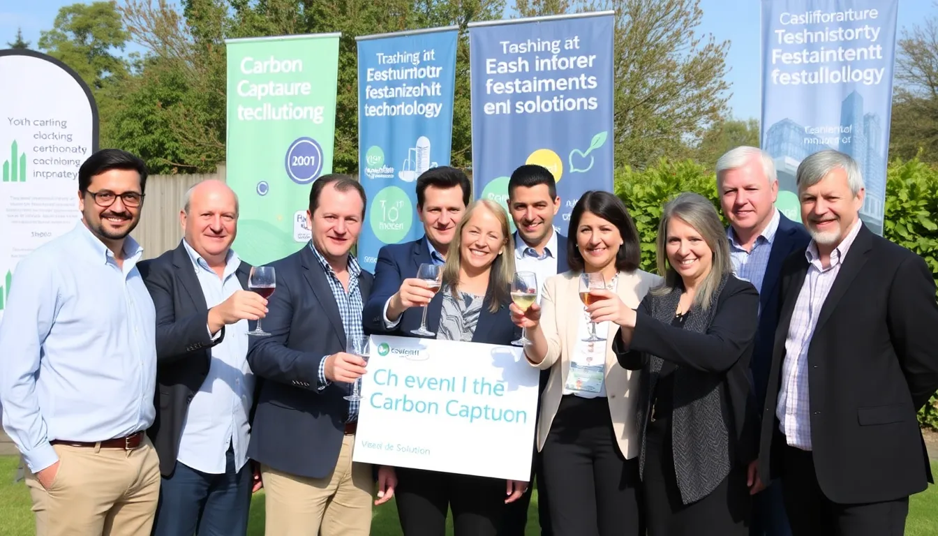An industrial site where carbon capture technology is being implemented, illustrating the shift towards sustainable practices in energy production