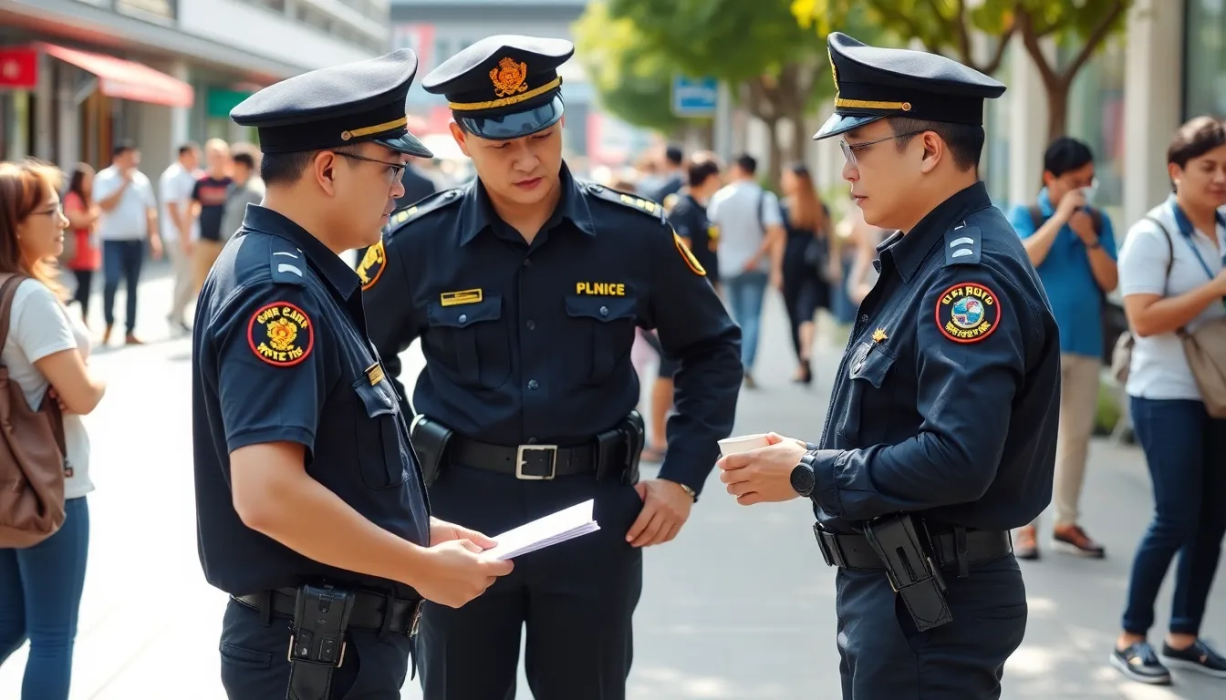 Chinese police officers preparing for their mission in Australia, symbolizing the international response to the incident