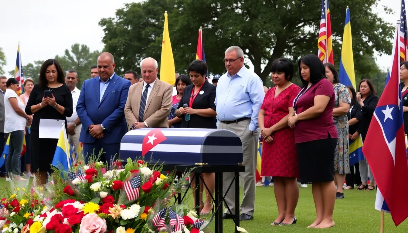 Cuban officials and family members gather in a solemn ceremony to honor the remains of 32 citizens killed in U.S. military strikes in Venezuela, reflecting deep grief and outrage within the community.