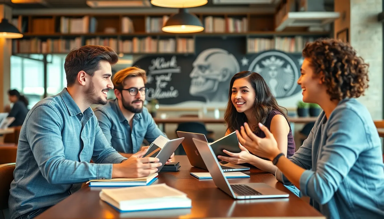 A diverse group of students participating in a collaborative learning environment, highlighting the importance of practical skills over traditional qualifications