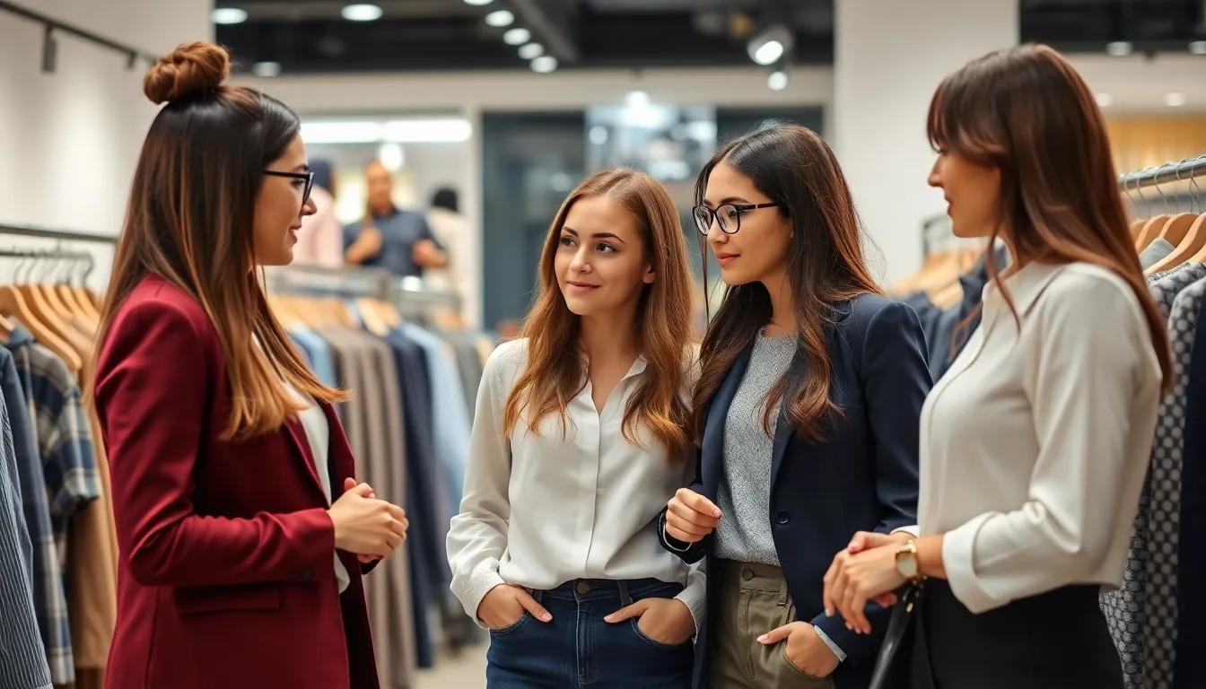 A neatly organized rack showcasing a variety of versatile clothing options that cater to budgetconscious workers seeking professional outfits