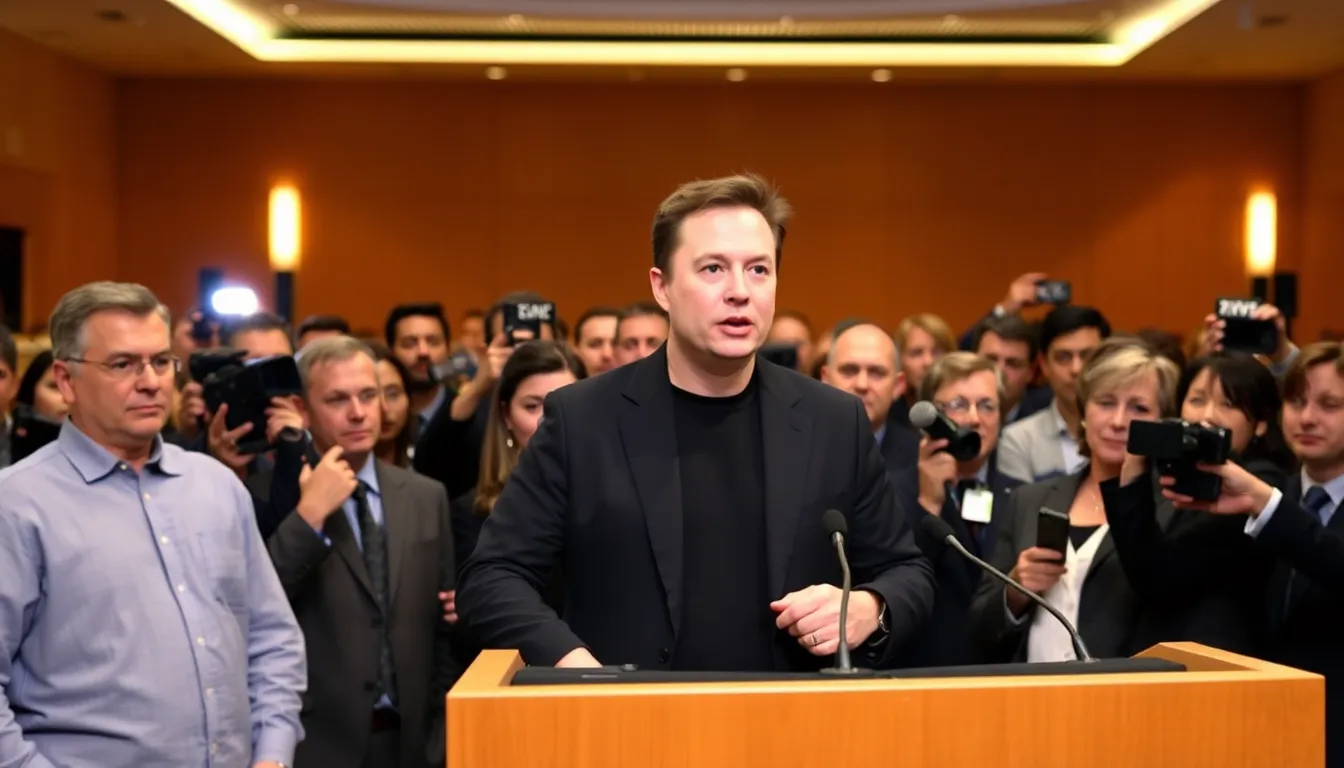 An illustration capturing the scrutiny surrounding Elon Musk's personal life, particularly during the time of his erratic tweets that led to a temporary suspension of his social media account