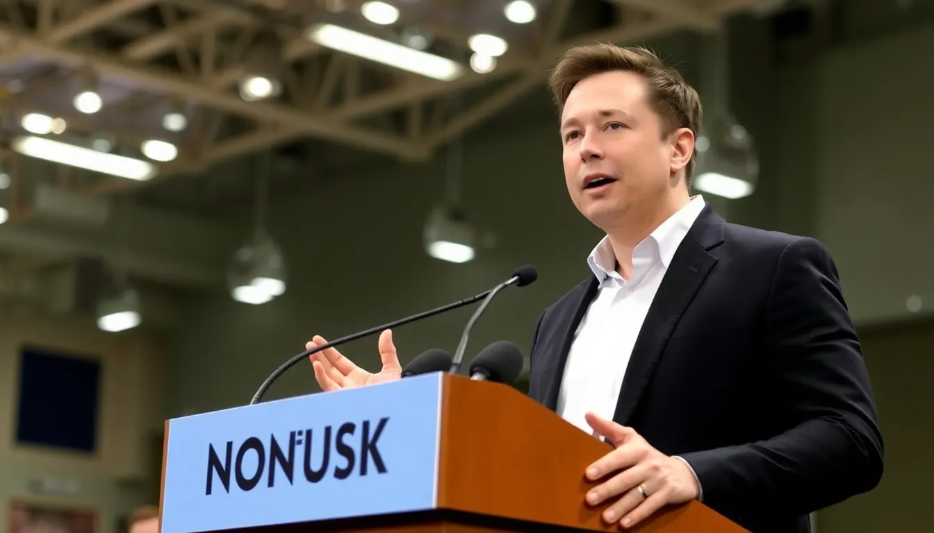 Elon Musk speaks at a press conference, addressing the controversy over Grok's use of sexualized images and defending the platform's approach to artistic expression.
