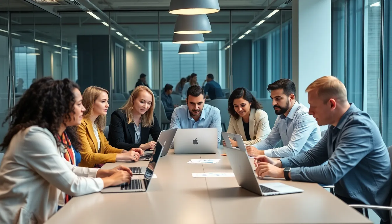 A collaborative workspace where team members are engaged in realtime editing of an Excel spreadsheet, highlighting the software's cloud capabilities