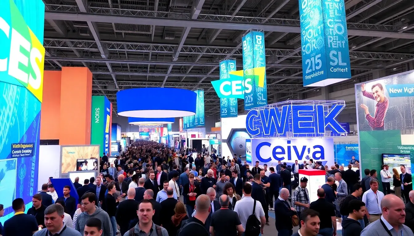 Crowds gather at CES 2024 in Las Vegas, exploring cuttingedge technology exhibits from major companies and startups focused on sustainability and connectivity.
