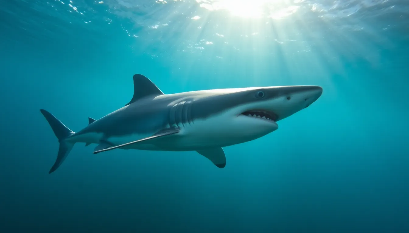 Researchers conducting a survey on the declining population of great white sharks, emphasizing the urgent need for conservation efforts in the Mediterranean region