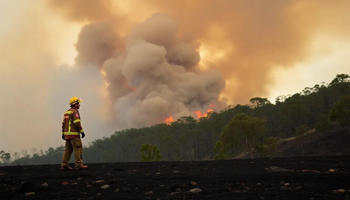 A parched landscape in New South Wales highlights the dry conditions fueling the catastrophic fire danger rating