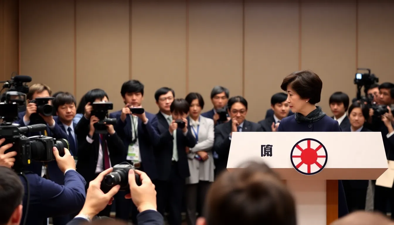 A group of young voters discussing their expectations and concerns regarding the upcoming election and its implications for Japan's future