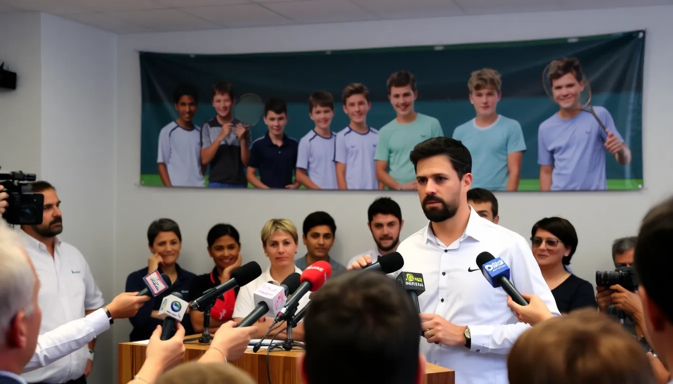 Young athletes engage in intense practice sessions, demonstrating their commitment to honing their tennis abilities under the guidance of experienced coaches