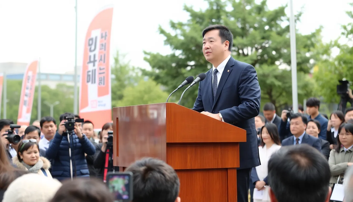 Kim Keon Hee attending a political rally with her husband, highlighting the challenges they navigate together amid economic and political pressures