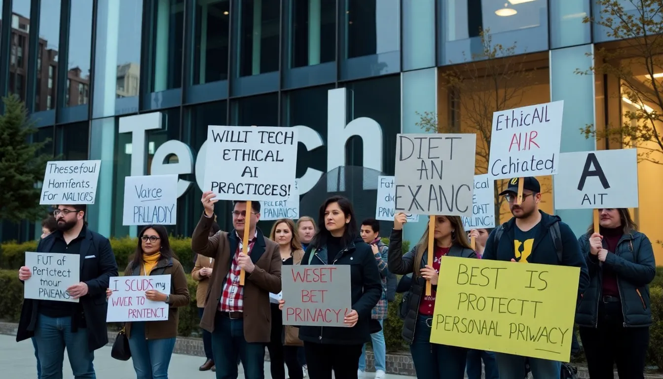 Advocacy groups and media scrutiny highlight the importance of responsible AI technologies and the protection of individual rights
