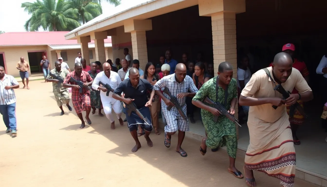 Worshippers flee in panic as armed individuals storm a church during a Sunday service in Nigeria, highlighting the alarming rise in mass abductions.