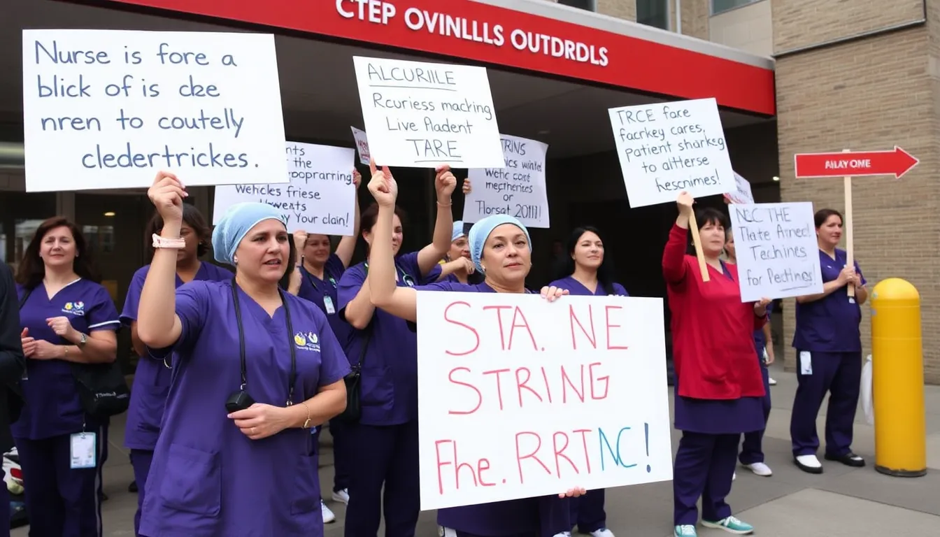 Hospital administrators engage in discussions, weighing financial constraints against the demands of the nursing staff during the strike