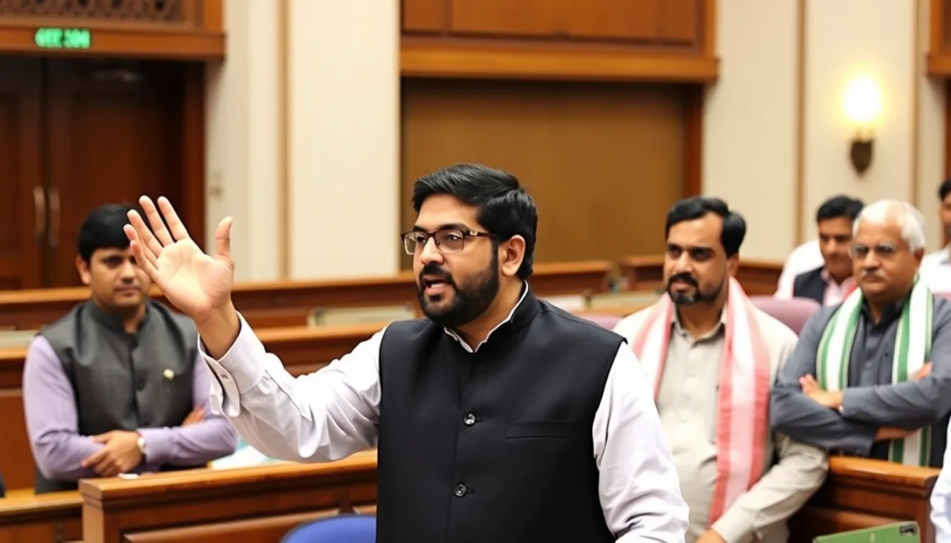 A visual representation of Pritam Singh during a political rally, connecting with younger voters and advocating for progressive policies that resonate with Singapore's electorate