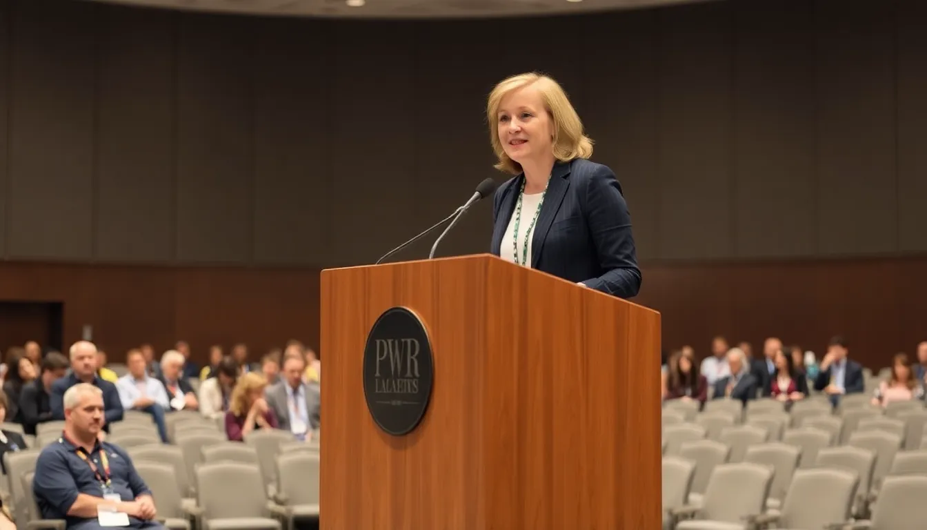 Red Rose Burton addresses a group of wrestlers, outlining her vision for empowering players and enhancing their roles in decisionmaking processes