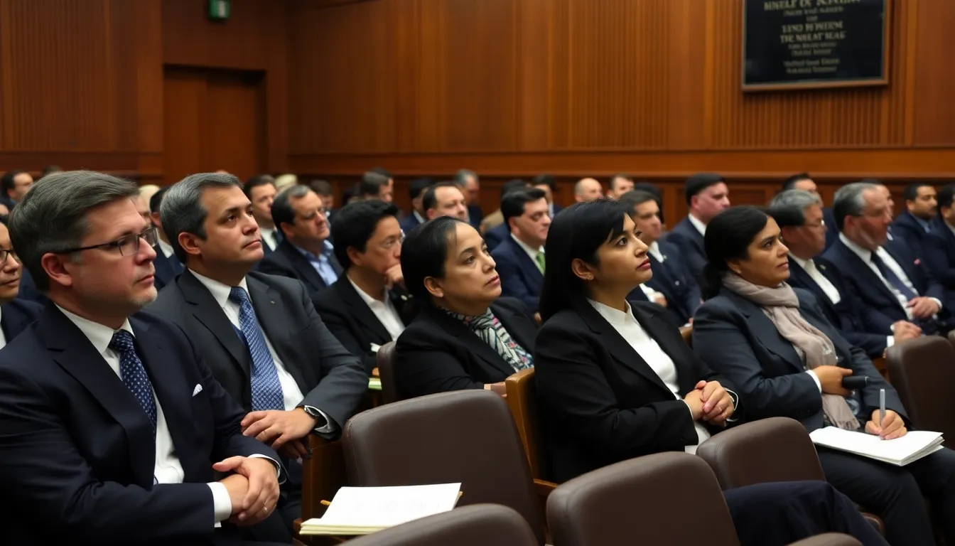 The courtroom proceedings emphasize international efforts to hold Myanmar accountable for alleged genocide against the Rohingya minority