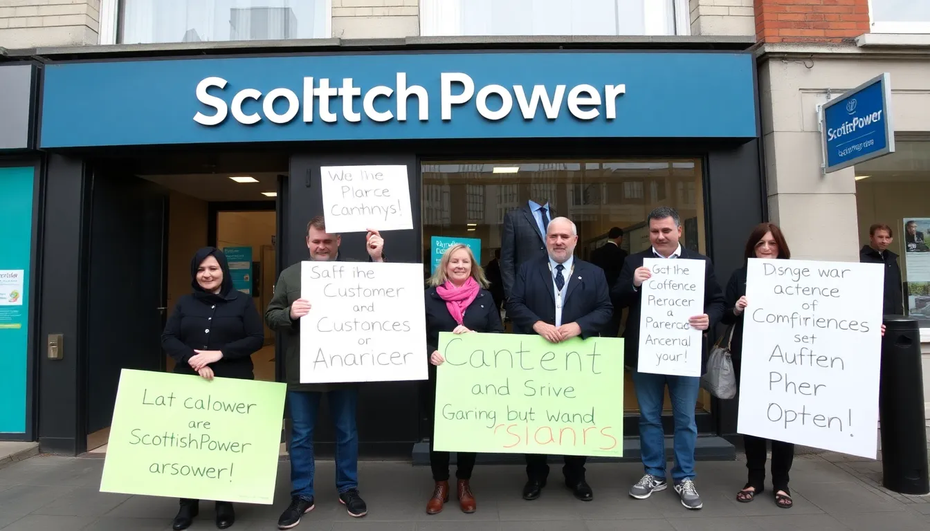 A person browsing social media, highlighting complaints about energy suppliers like ScottishPower