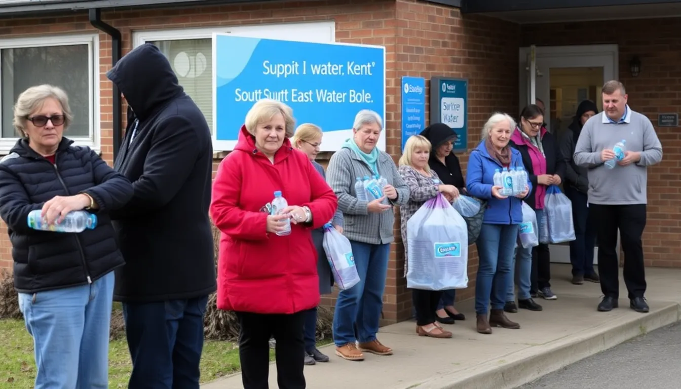 A community gathering where affected residents voice their concerns regarding the reliability of water supply in Sussex
