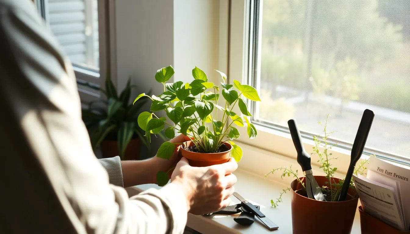 A cozy living space filled with lush greenery, demonstrating the aesthetic and emotional benefits of nurturing houseplants in the home