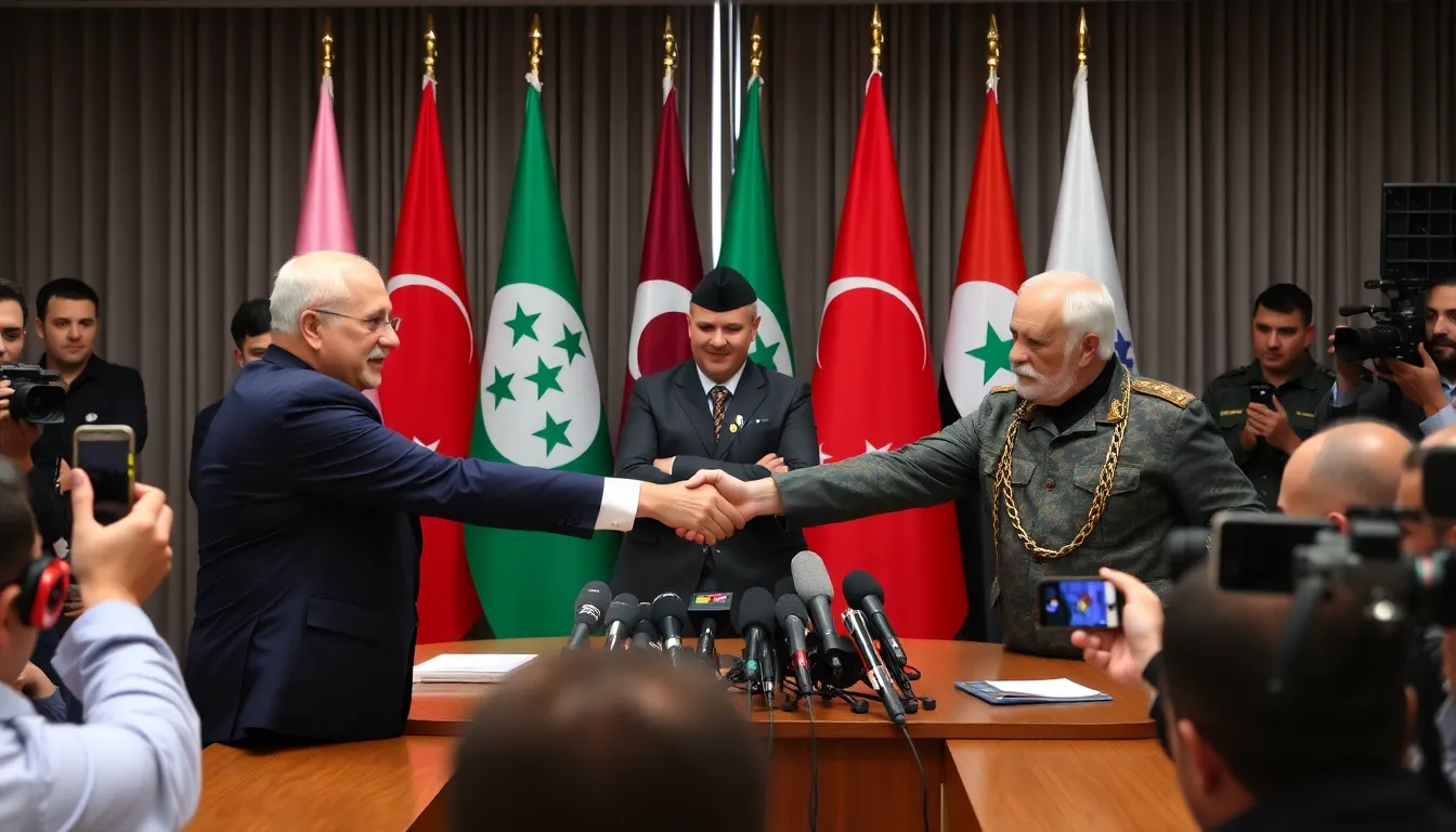 Military personnel from both the Syrian government and Kurdish forces coordinating efforts to enhance operational capabilities in northern Syria