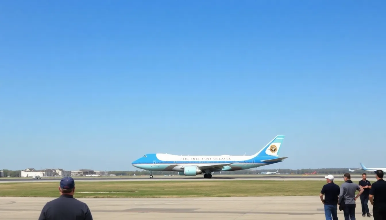 The aircraft, a modified Boeing 747, symbolizes the power and authority of the President of the United States as it navigates back to the capital