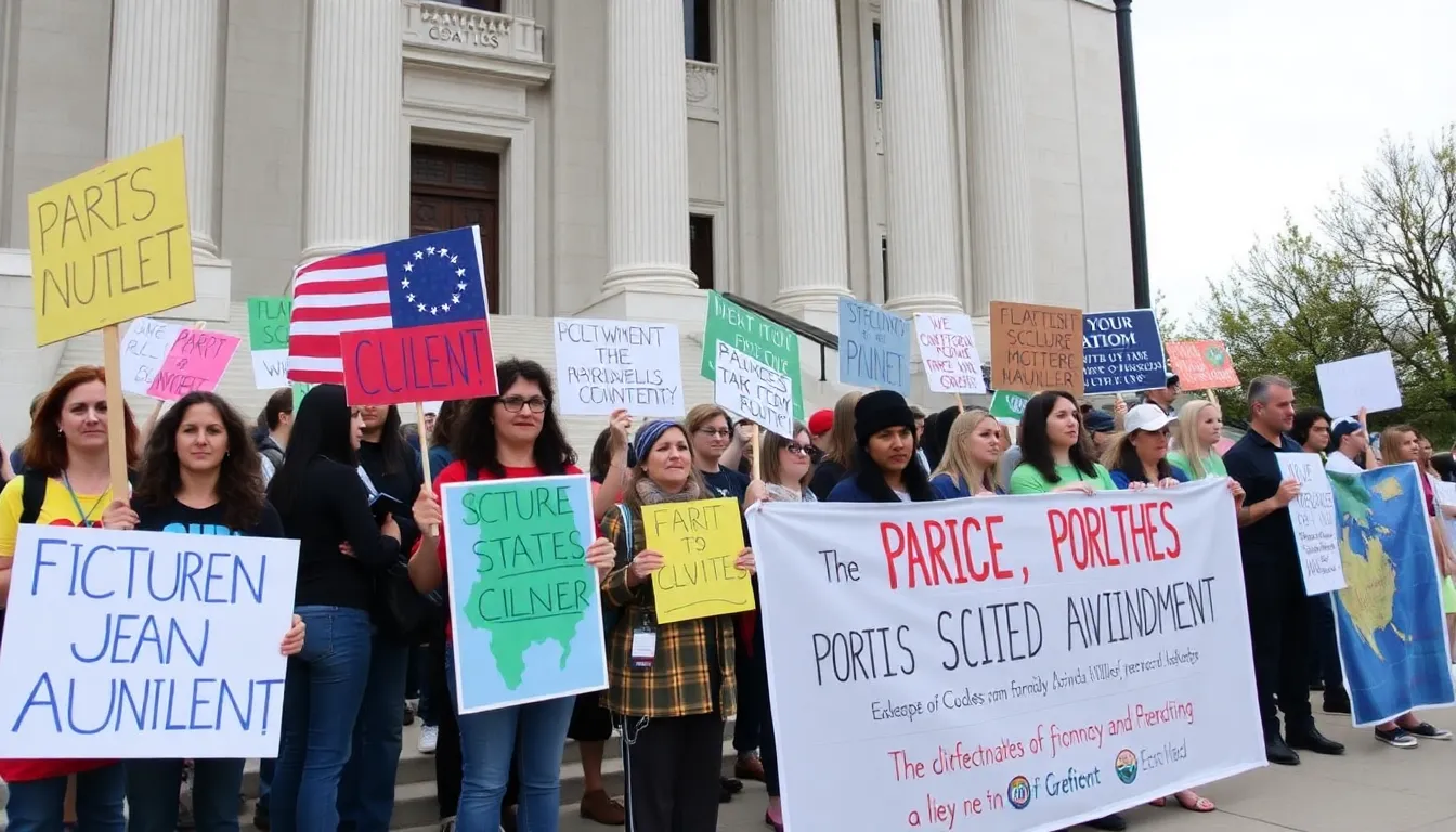 A meeting of international climate organizations discussing the implications of the U.S. exit from the Paris Agreement, emphasizing the need for continued global cooperation on climate initiatives