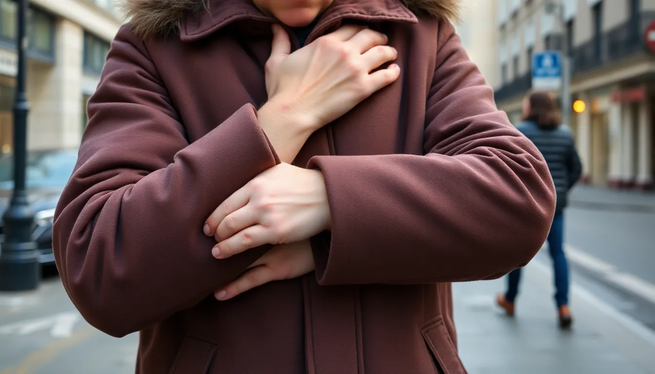 A closeup view of hives on skin, illustrating the physical reaction experienced by someone with cold urticaria after exposure to low temperatures
