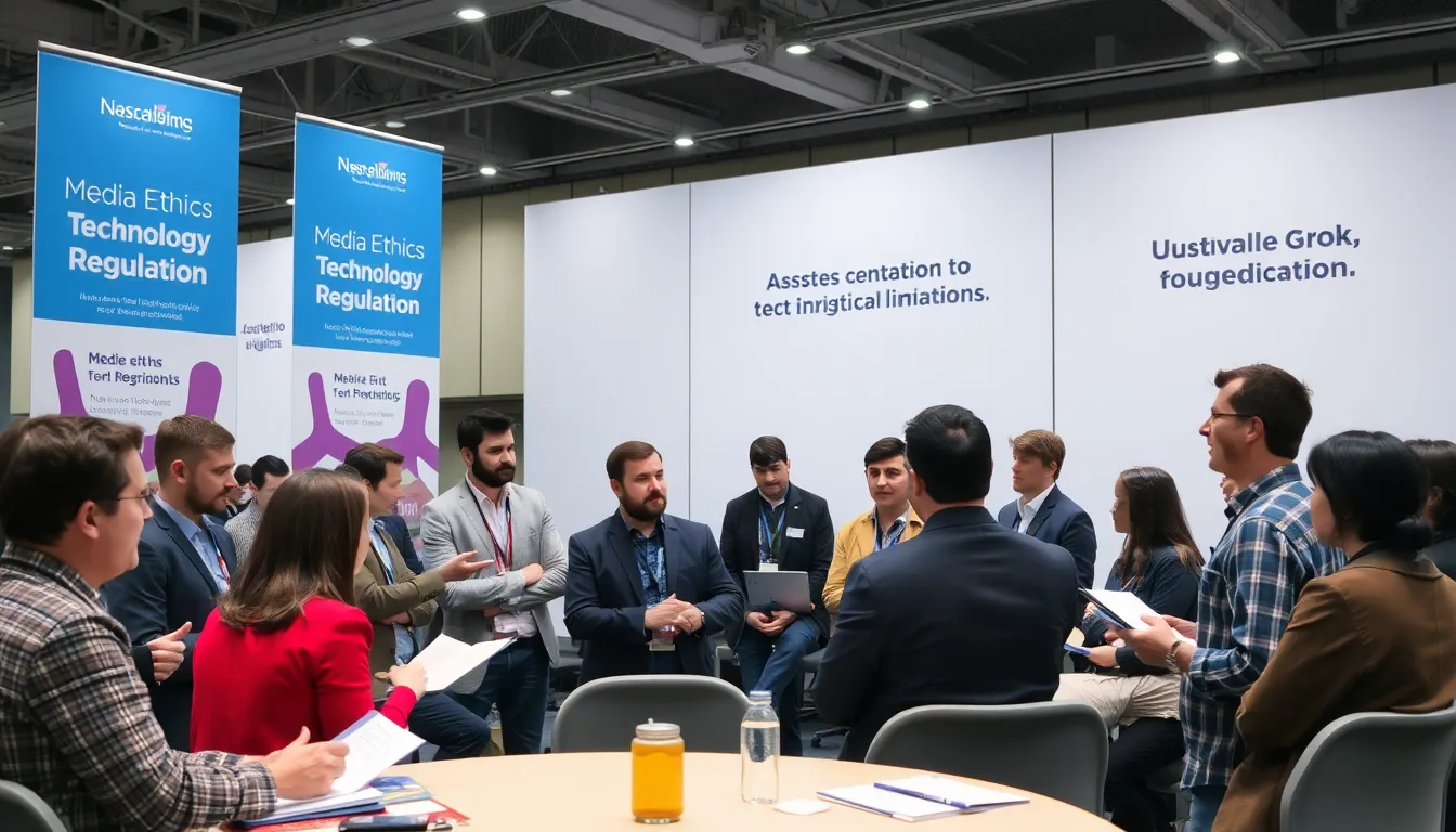 Technology developers brainstorming innovative solutions in response to the challenges posed by Grok AI's restrictions