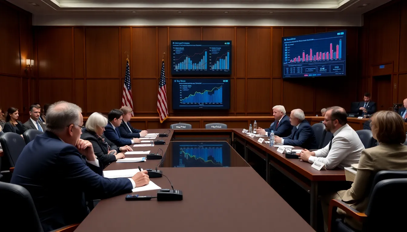 A visual representation of the evolving relationship between the United States and China, depicting themes of cooperation and competition in technology