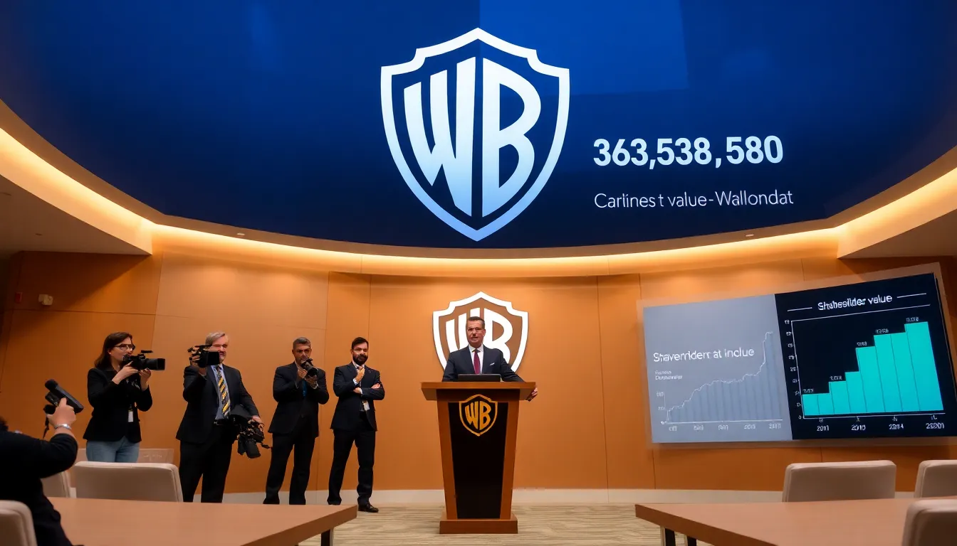 Investors monitoring stock market trends and news updates related to the ongoing negotiations between Warner Bros and Paramount