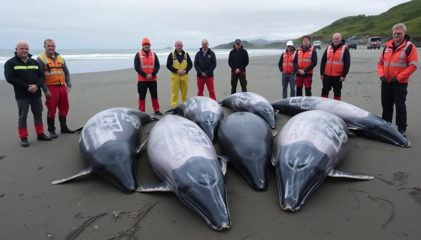 Conservationists and community members gathered at the shoreline, expressing their sorrow over the loss of the six whales and advocating for marine conservation awareness