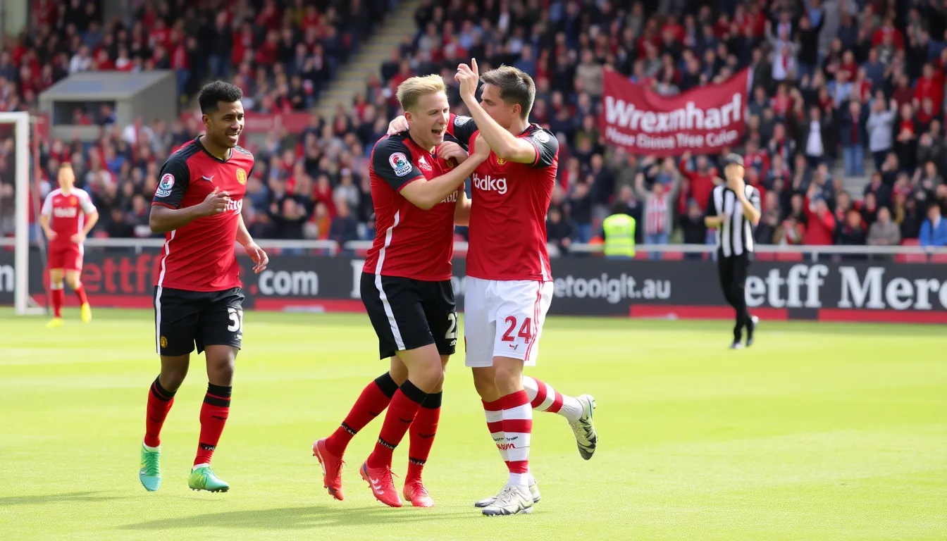 The tensionfilled moment in the penalty shootout as Wrexham confidently prepares to take their decisive shot