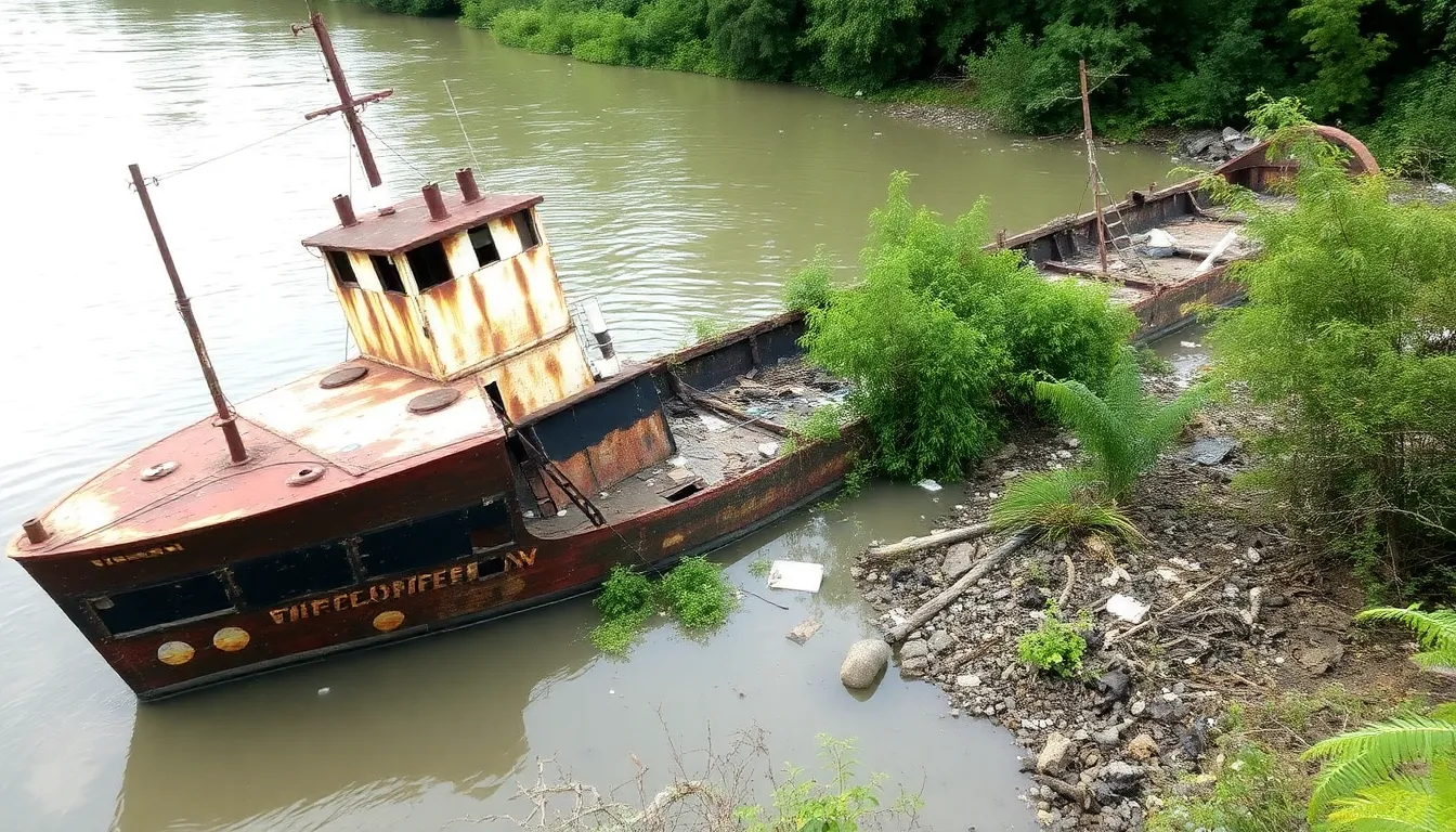 A coastal community grapples with the economic impact of nearby derelict ships, as polluted waters threaten local fishing and tourism industries