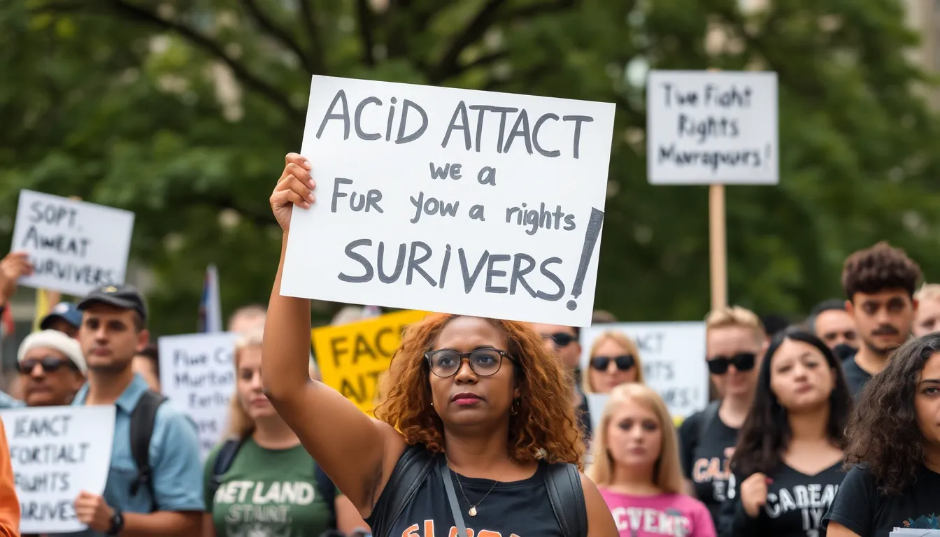 A community event highlights the ongoing struggle for justice and dignity faced by survivors of acid attacks