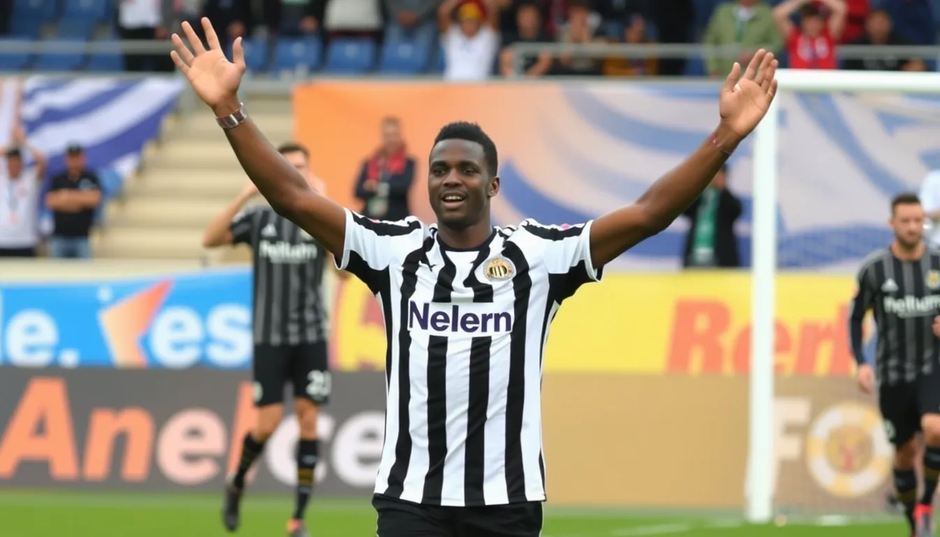 Newcastle United players executing a coordinated attack to break through Qarabag's defense