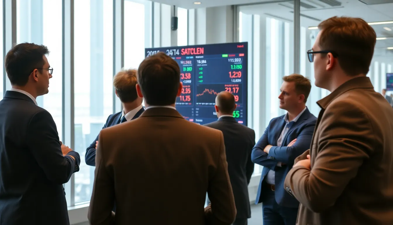 Stock market graphs depicting a decline in shares of prominent legal tech firms following the launch of Anthropic's AI legal tool