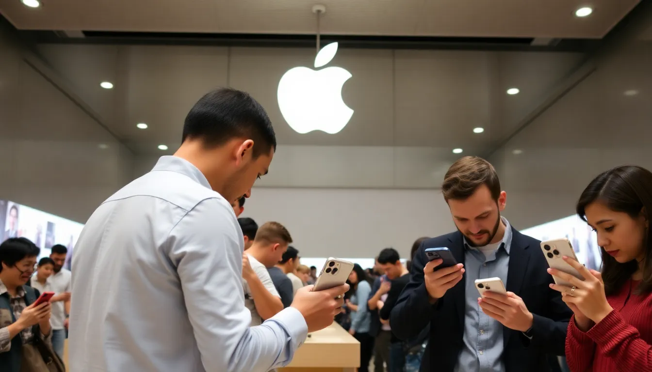 A graph depicting the contrasting sales trends of iPhones and Macs, illustrating the significant shift in consumer preferences towards mobile devices