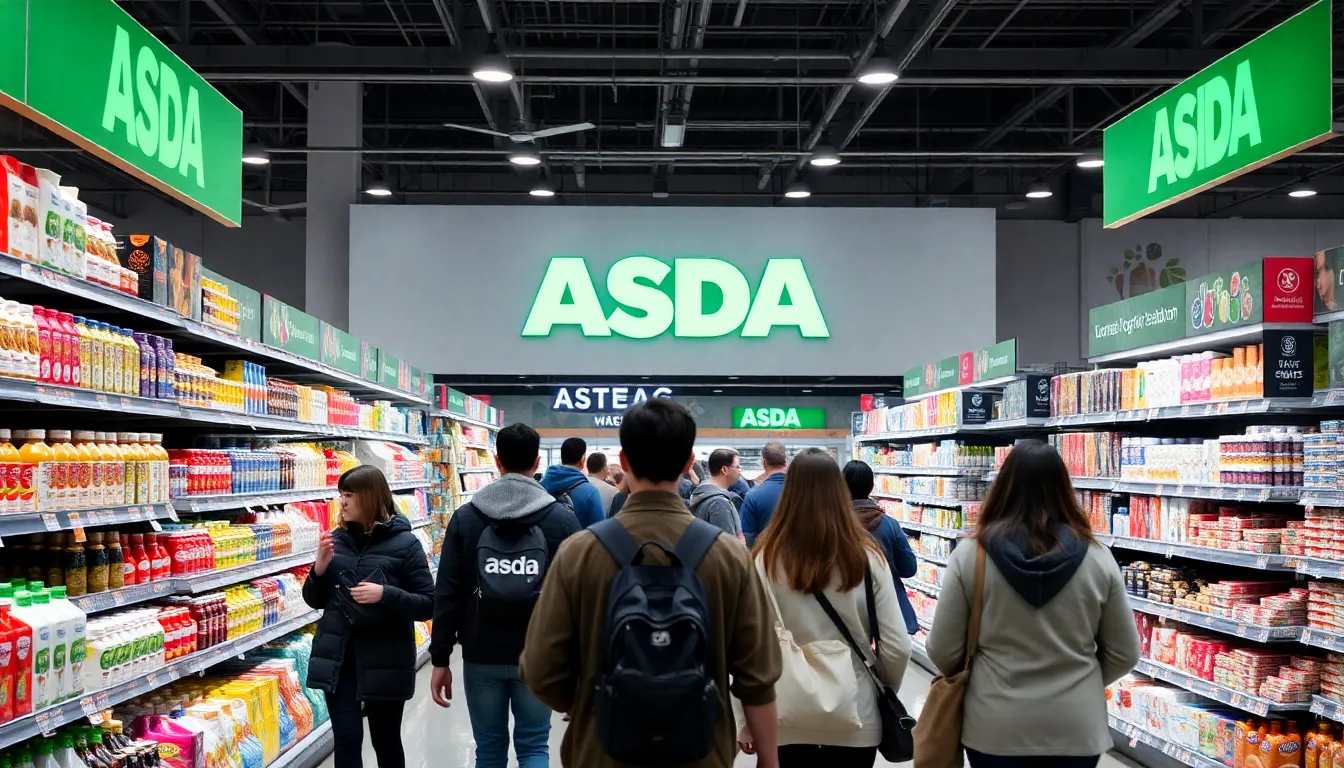 A team of Asda executives strategizing around a conference table highlights the company's efforts to revitalize its brand and enhance customer experience
