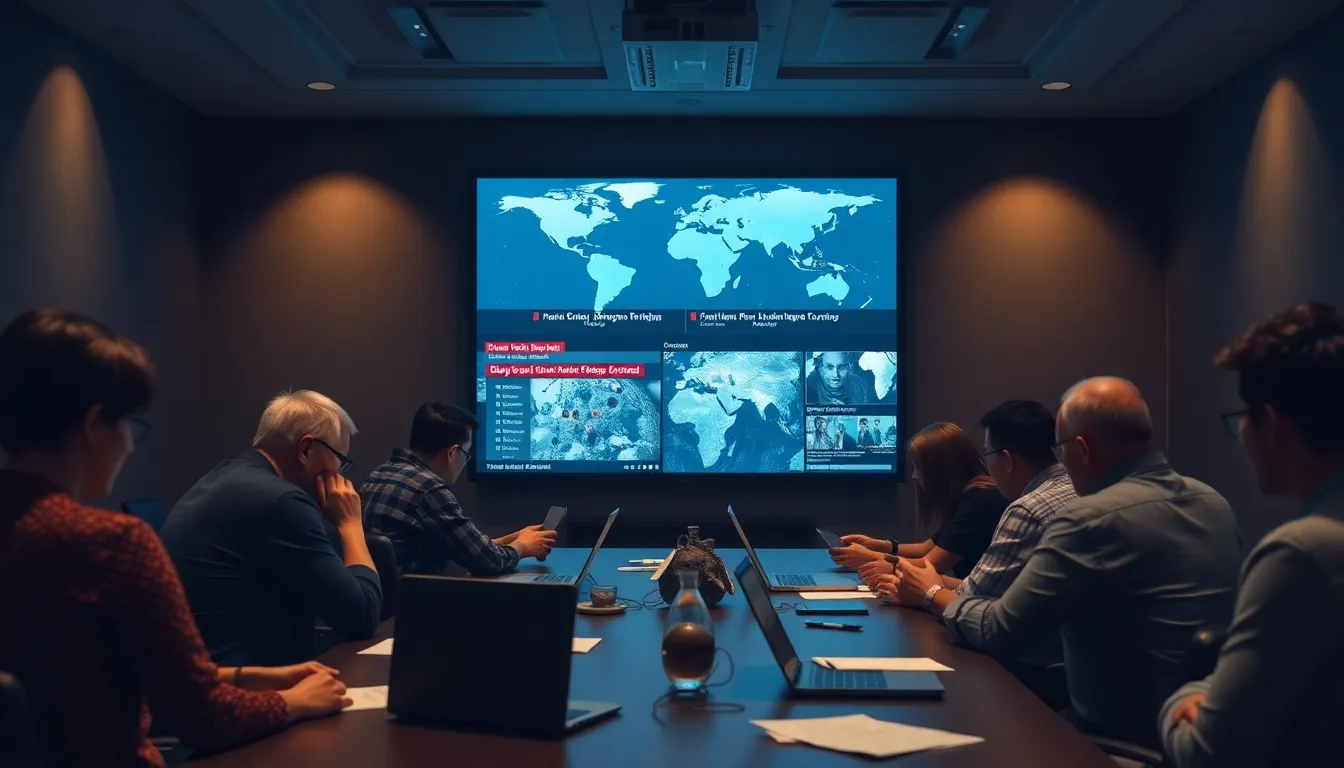 A financial analyst reviewing market trends influenced by recent natural disasters and geopolitical tensions