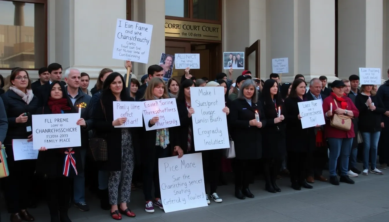 Community members gathering for a rally advocating for inclusivity and stronger hate crime legislation in response to the tragedy, showcasing resilience and unity in the face of adversity