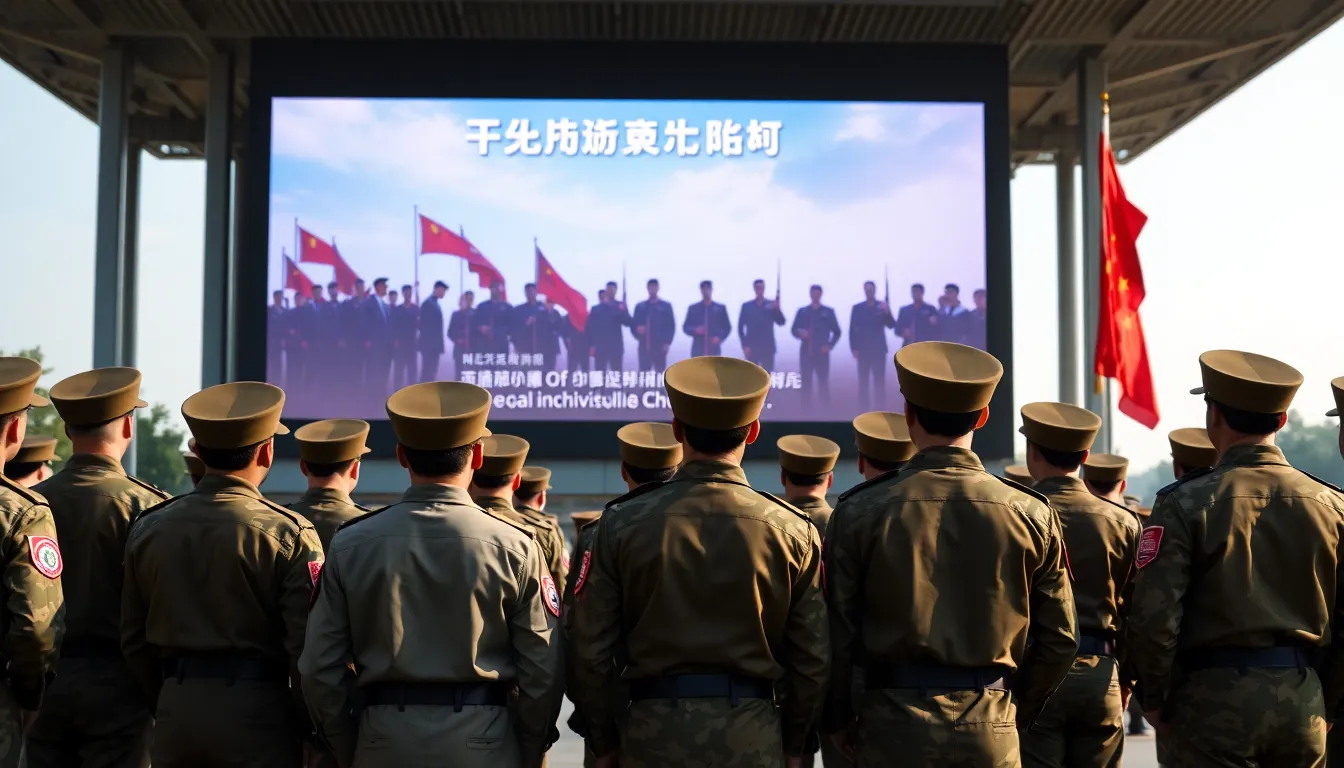 Chinese military personnel are depicted in a tense environment, reflecting the growing dissatisfaction and internal challenges within the People's Liberation Army