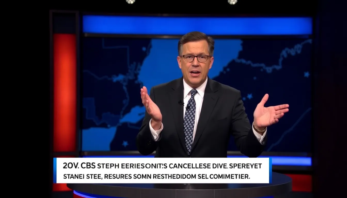 A tense moment unfolds as Colbert expresses his concerns about the network's lack of communication regarding the interview cancellation