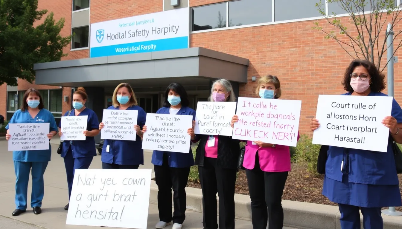 Medical professionals discussing the implications of the court ruling on workplace safety and accountability