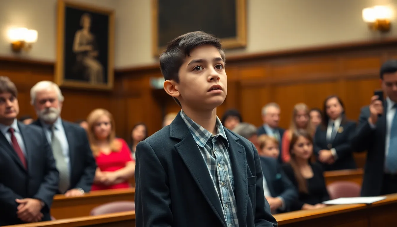 The 15yearold son of Norway's Crown Princess stands in a courtroom, visibly emotional as he delivers heartfelt testimony during a highprofile rape trial.